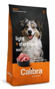 Calibra Dog EXPERT+ Adult Light & Sterilised Beef 12kg