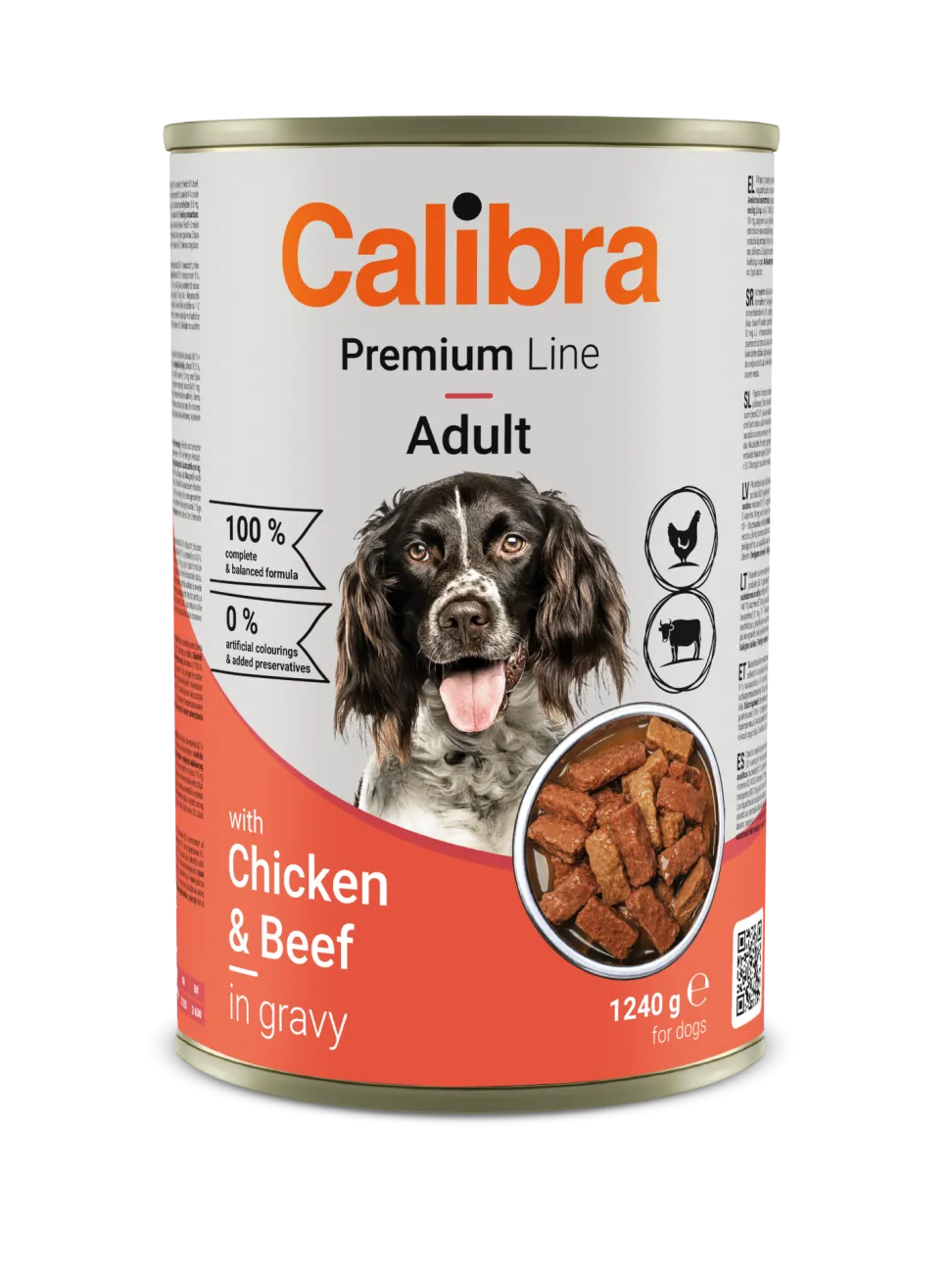 Calibra Dog Premium can with Chicken&Beef 1240g