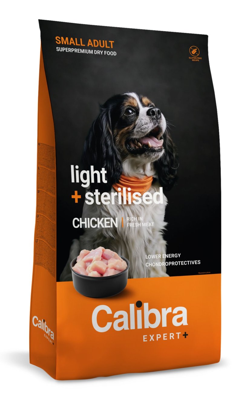 Calibra Dog EXPERT+ Adult  Small Light & Sterilised Chicken 6kg